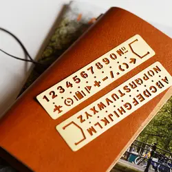 Винтаж металла Закладки Творческий каракули DIY инструмента трафарет правитель путешественника Тетрадь дневник планировщик Интимные