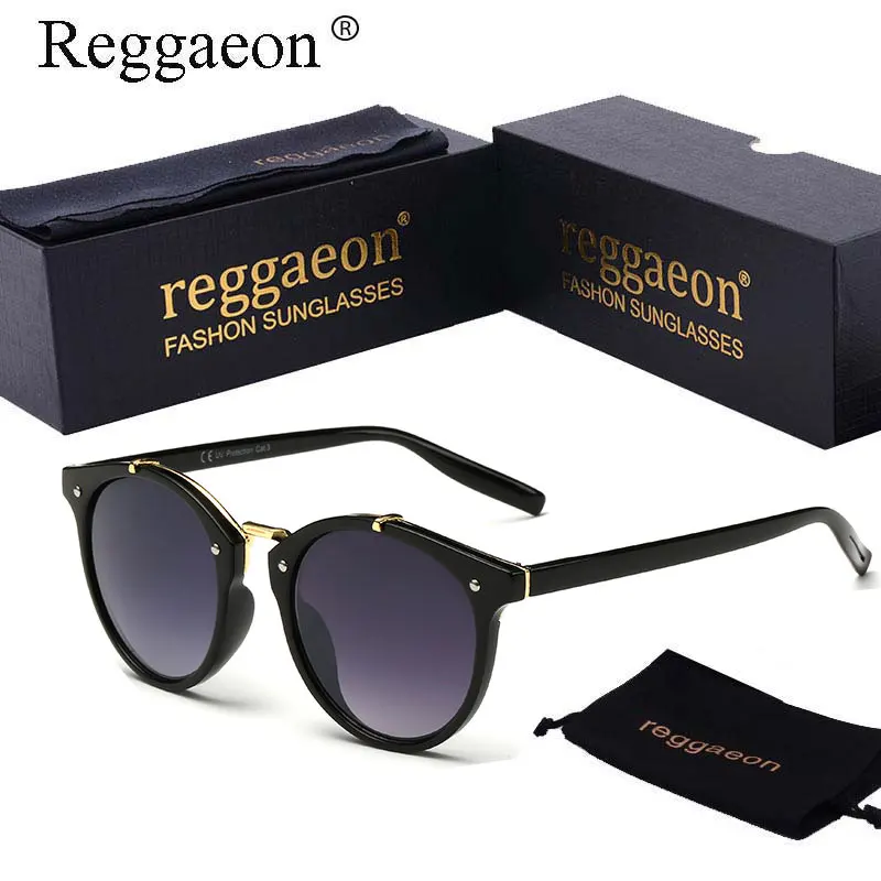 reggaeon Vintage Ladies Gradient Sunglasses Women Brand Designer uv400