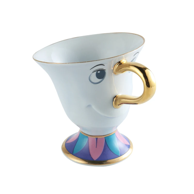 Красота и чудовище чайный сервиз Mrs Potts чип чайный горшок чашка набор прекрасный фарфор кофе креативный Рождественский подарок горшок+ чашка+ сахарница - Цвет: 1 pcs Chip Cup