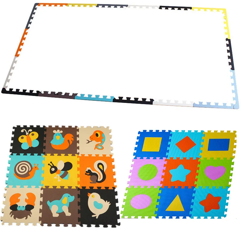 Hot Sale 30*30cm 18 pcs Baby Foam Puzzle Mats EVA Baby Play Floor Mats EVA Foam Mat For Infant Kids Jigsaw Game Pad Indoor mat - Цвет: P010034