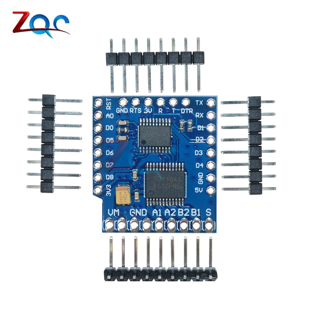 1 компл. Моторный щит для WeMos D1 Мини TB6612FNG Wemos IEC двойной моторный драйвер Щит Модуль вождения с серийным горшком