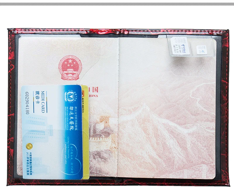 Гранит зерна удобный Кожа PU Обложка для паспорта женщин паспорта многофункциональный путешествия clip с travling