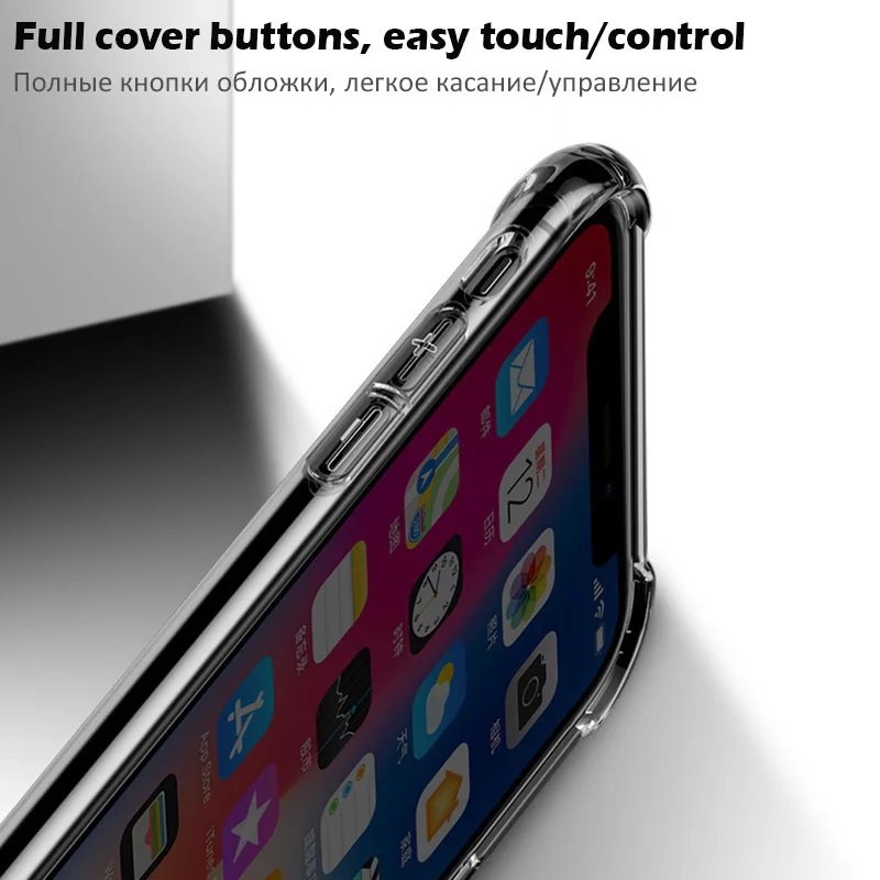 KIPX1046_5_Luxury Shockproof Transparent Cases for iPhone XS XR XS Max Soft Silicone Phone Case for iPhone 5S SE 6S 7 8 Plus Back Cover