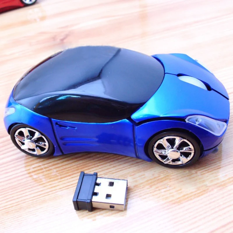 USB 2.4GH Souris Optique Voiture стиль беспроводной автомобиль USB2.0 оптическая мышь Мыши для ноутбука ПК компьютер - Цвет: blue