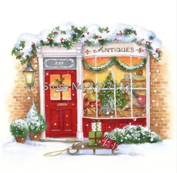 

Diamond Painting Christmas huose store Diamond art Cross Stitch Full Diamond Embroidery rhinestones Mosaic decor for christmas