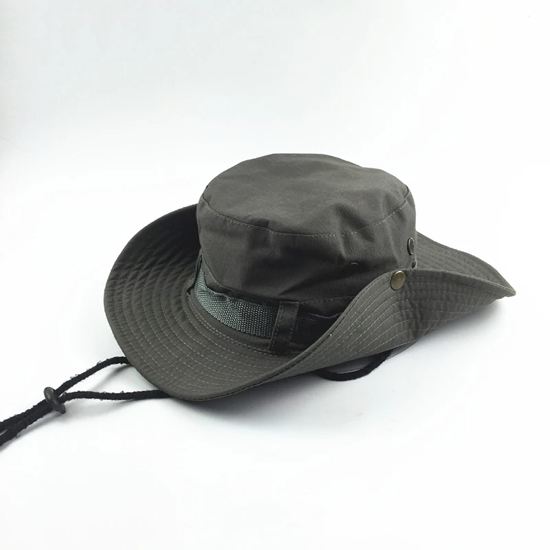 Benni Cap Hat Big Brim Round Hat Solid Color or Camouflage Men and Women Outdoor Mountaineering Fisherman Hat Visor Double Sided