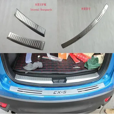 

For Car Styling Mazda Cx-5 Automobile RearGuards Stainless Steel Rear Bumper Protector Car Stickers Accessories 3pcs