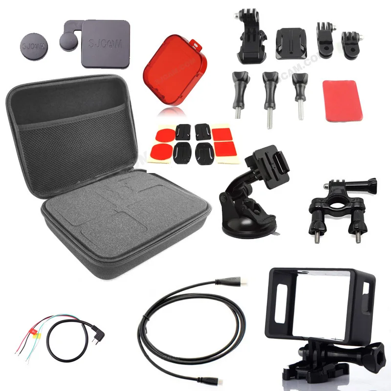 

SJCAM SJ4000 SJ 4000 Accessoris kit set Filter +AV Cable +HDMI Cable +SJ4000 bag+Lens Cap+ Border Frame for SJCAM SJ4000 Cam
