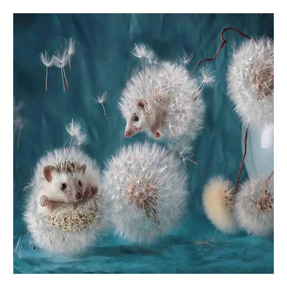 

5D Full Square Diamond Painting Diamond Mosaic picture of rhinestone Diamond Embroidery cute Dandelion hedgehog Home Decor