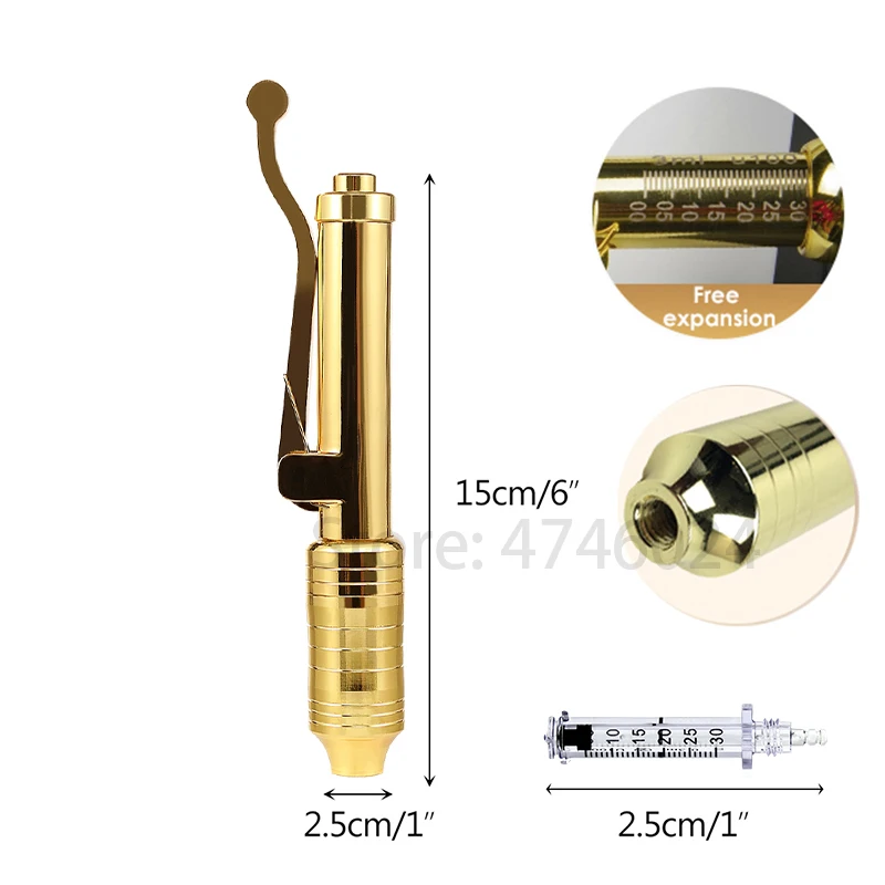 No Needle Noninvasive Nebulizer Gold Hyaluronique Pen 0.3ml Hyaluronic Acid Injection Guns For Lip Filler Wrinkle Removal Beauty