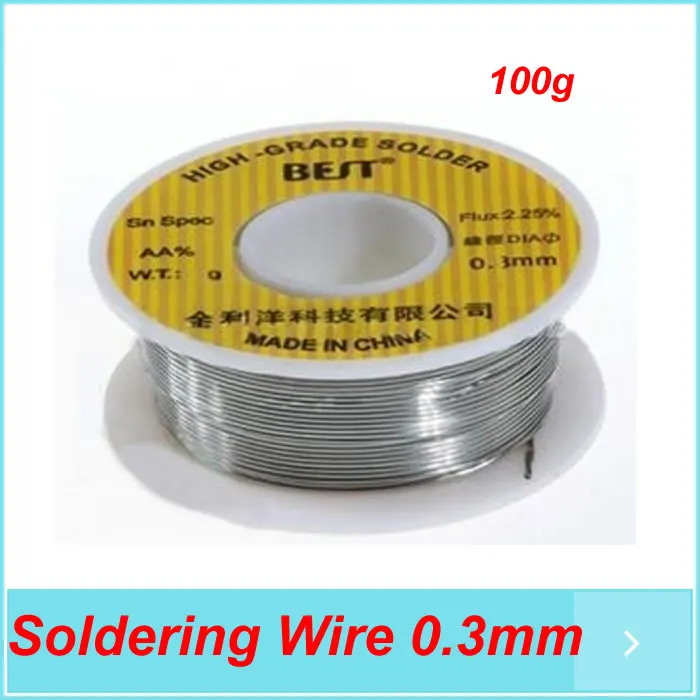 Free shipping!! Low melting point Leaded Soldering Wire 0.3mm 100g