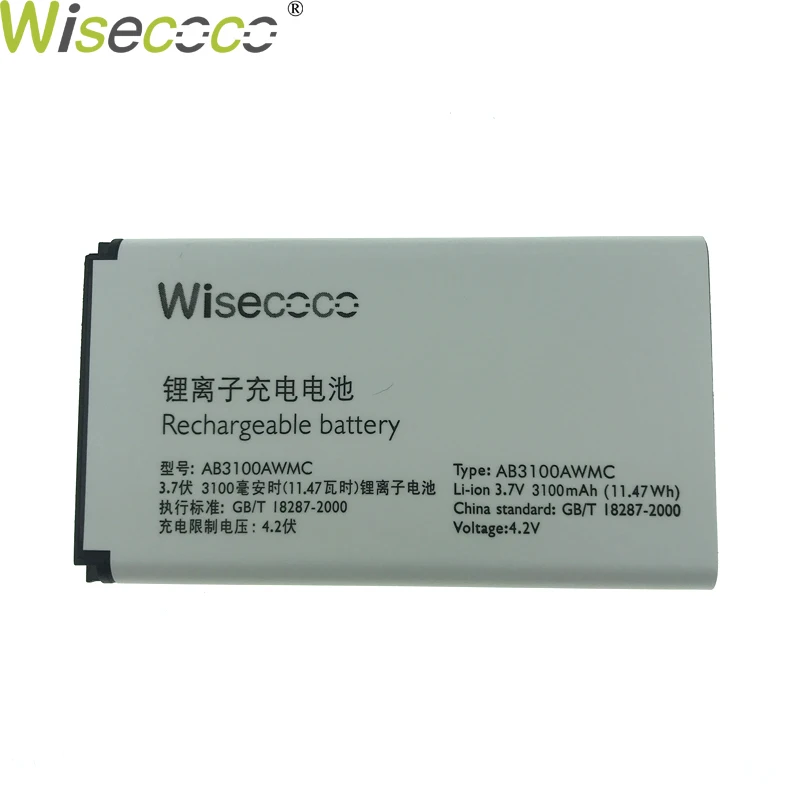 100% Оригинальный аккумулятор WISECOCO AB3100AWMT AB3100AWMC для PHILIPS Xenium X1560 X5500 CTX5500 CTX1560
