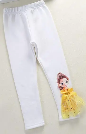 Штаны принцессы штаны для маленьких девочек хлопковые леггинсы для маленьких девочек Однотонные милые леггинсы с изображением Эльзы и Анны узкие брюки весенняя верхняя одежда - Цвет: Цвет: желтый