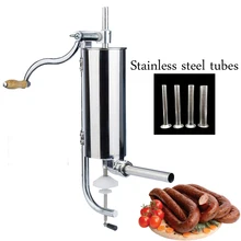 9lbs Edelstahl Wursthersteller 4L Manuelle Wurstfüllhorn Maschine Herstellung Füllen Vertikale Wurstfüller Fleisch Prozessor