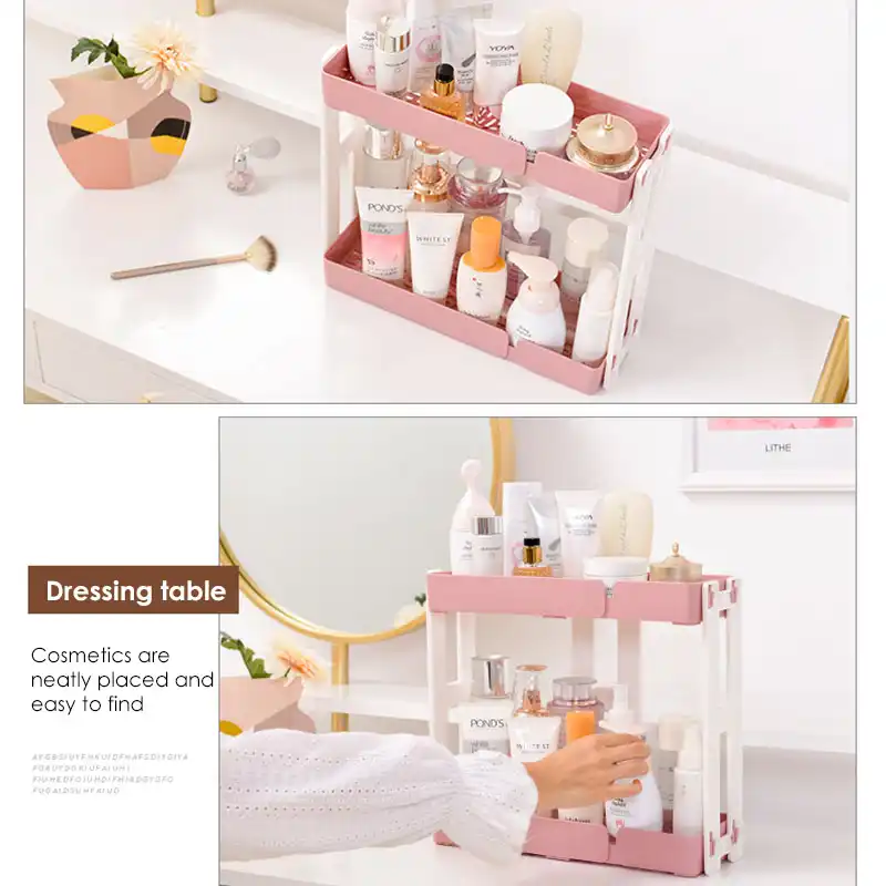 Makeup Organizer Cosmetics Plastic Storage Holder Make Up Storage