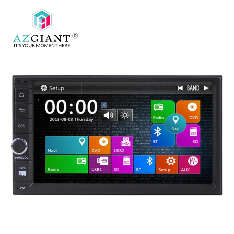 AZGIANT автомобильный MP4 MP5 плеер 2 Din Автомобильный dvd-плеер на основе Android стерео радио головное устройство для Toyota Corolla Camry RAV4 Prado Hilux