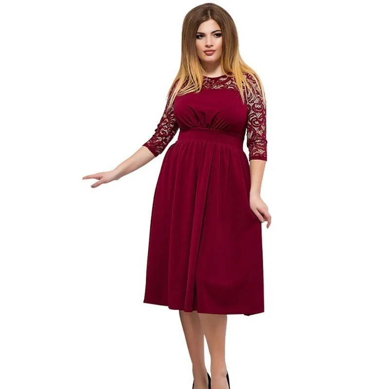 Sexy Christmas Party Dress Plus Size Winter Dress 6XL Elegant Women ...