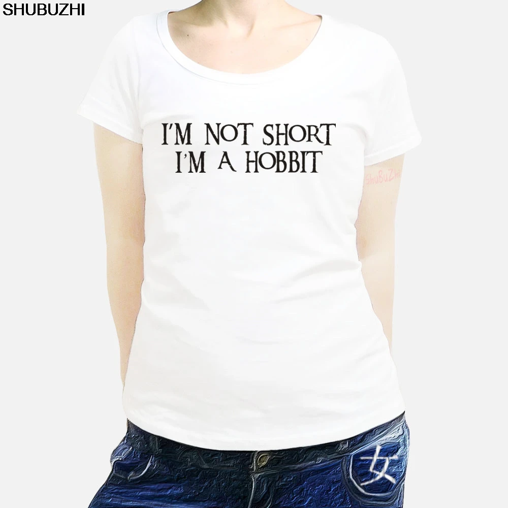 

fashion summer cotton women t shirt I'm Not Short I'm a Hobbit | T-shirt Lord of the Rings Funny Clothing o-neck tshirt sbz1245