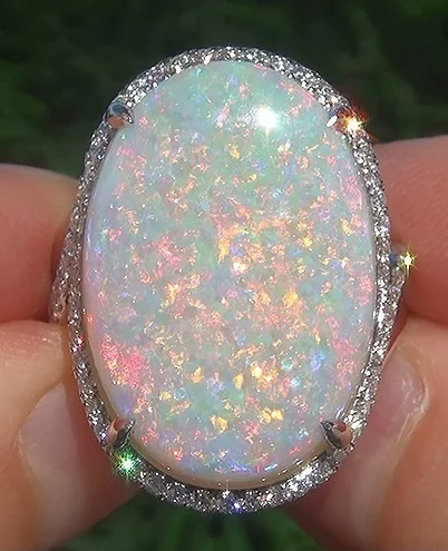 

20189 New Hot Crystal Big Stone Rings for Women Fashion Silver Wedding Ring Jewelry Accessory