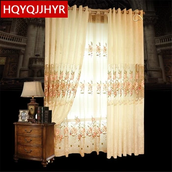 

Luxury royal aristocratic white embroidered high shade Curtains for Living Room high quality velvet curtains for Bedroom Kitchen