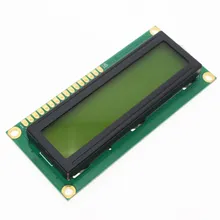 Módulo de pantalla LCD LCD1602 1602, módulo de pantalla verde de 16x2 caracteres, 5V, código blanco para arduino, 1 Uds.