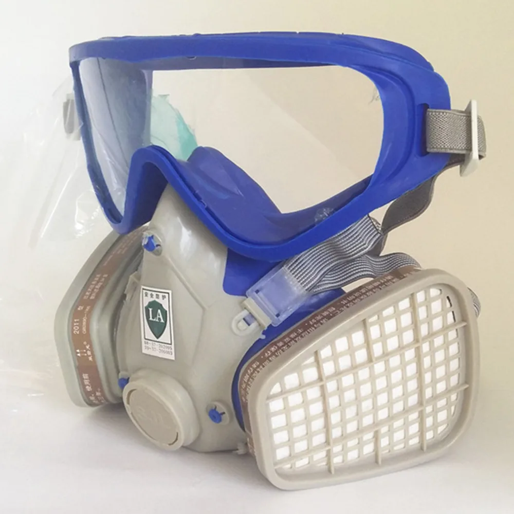 Pro Full Gas Mask Respirator with Goggles Anti-Gas Anti-Dust Chemical Protective Mask Activated Carbon Fire Escape Breathing Set Pro Full Gas Mask Respirator with Goggles Anti-Gas Anti-Dust Chemical Protective Mask Activated Carbon Fire Escape Breathing Set