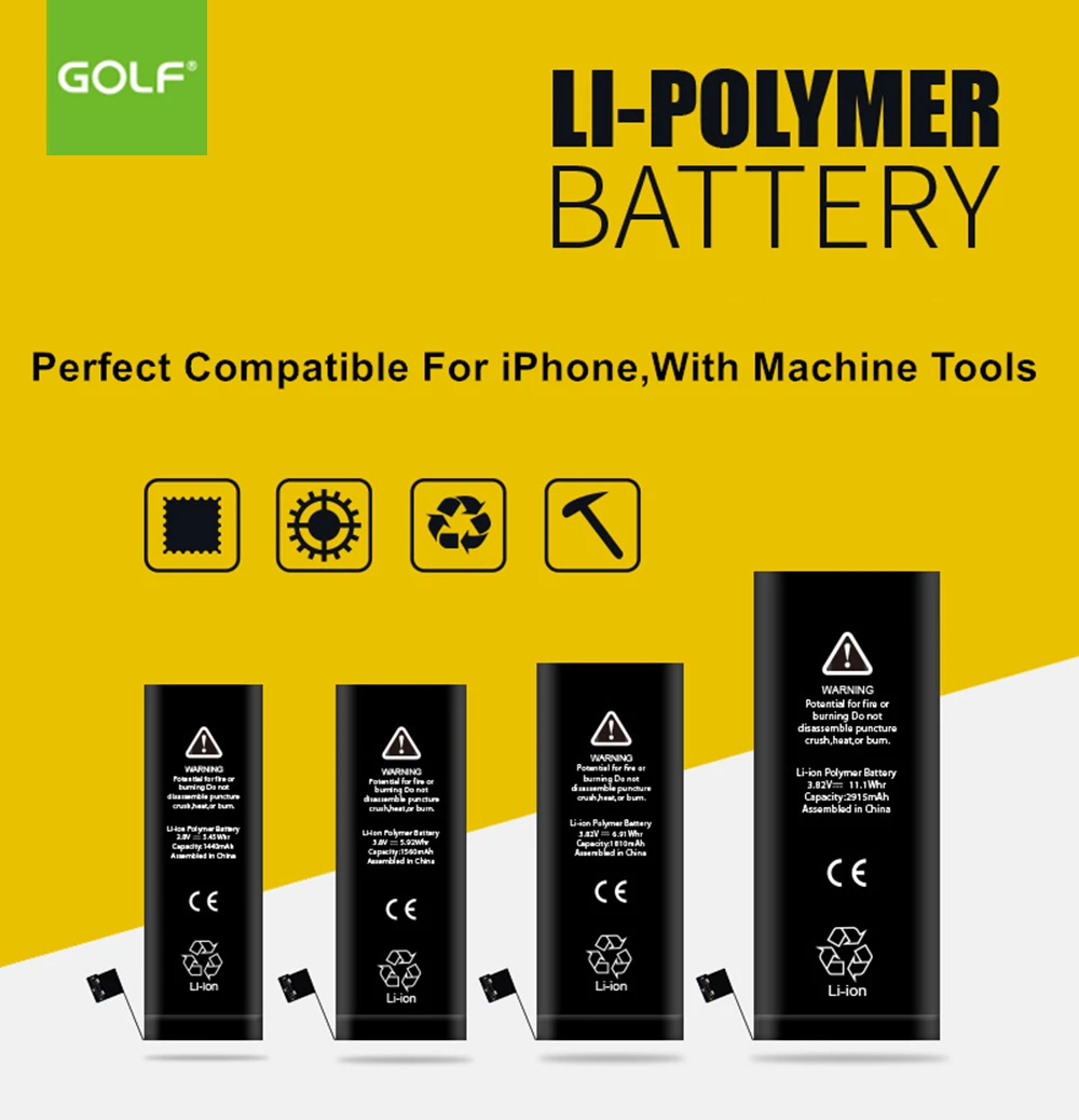 GOLF 1715mAh аккумулятор для iPhone 6S, сменные батареи для iPhone6S, аккумулятор для телефона+ инструменты для установки