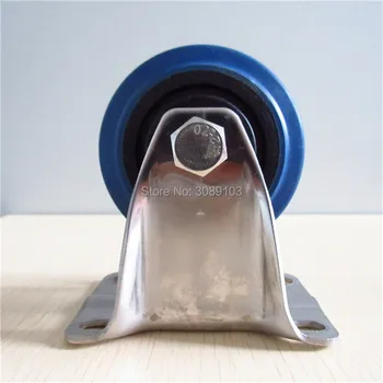 

4 pcs 5 Inch rigid caster low noise 304 stainless steel casters with fixed castor