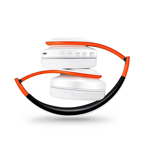 white orange Подарок для мужчин, золотые беспроводные наушники, Bluetooth наушники, стерео гарнитура со встроенным микрофоном с разъемом 3,5 мм для Xiaomi samsung IPHONE - Цвет: white orange