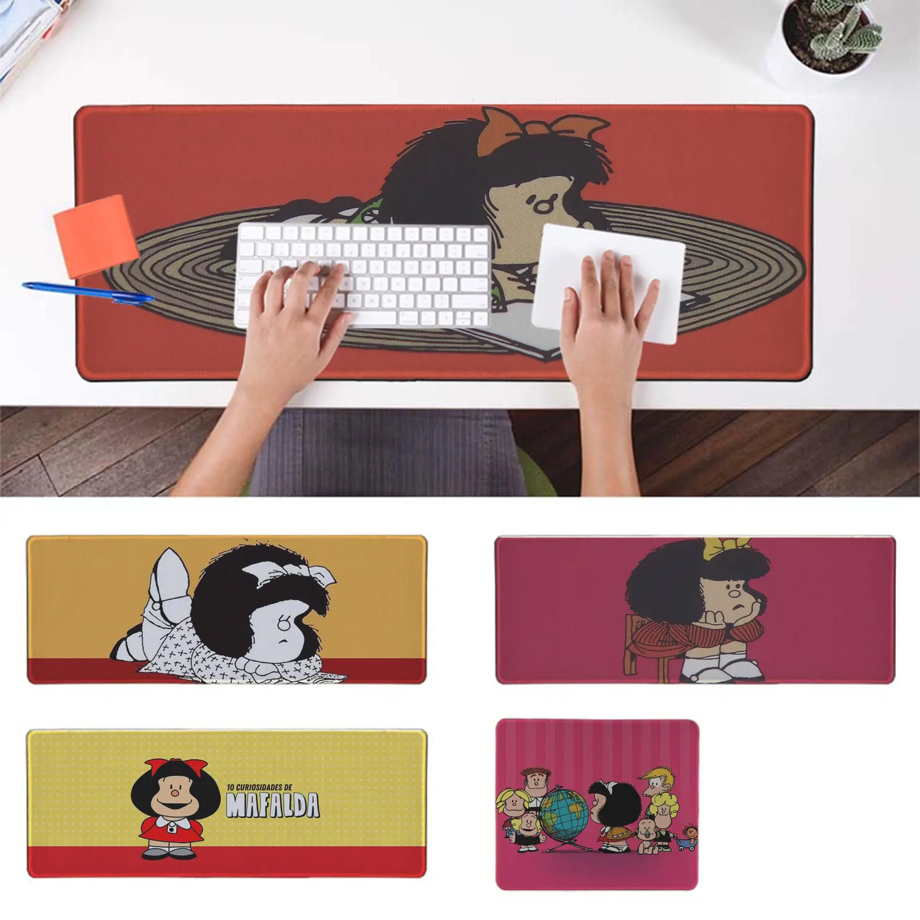 Maiya простой дизайн Mafalda натуральный резиновый игровой коврик для мыши Настольный резиновый коврик для компьютера игровой коврик для мыши