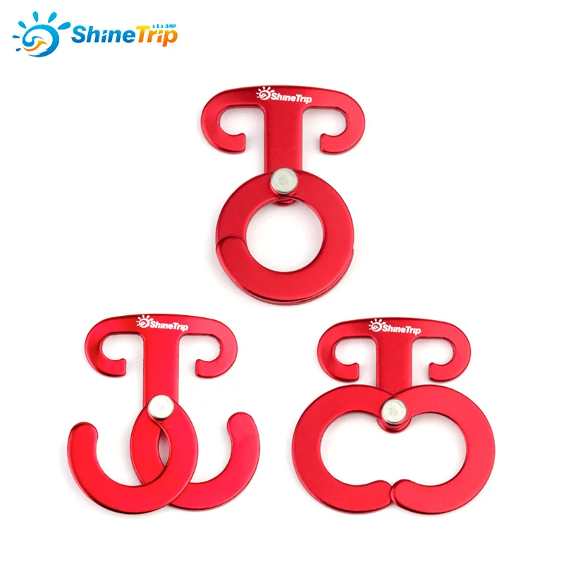 

4pcs Camping Tent Rope Buckle Aluminum Tent Buckle Quick Hang Camping Wind Rope Hanging Buckle Quickdraw