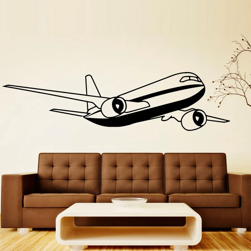 ZOOYOO Airplane Airliner Wall Vinyl Decal Aviation Sticker Beautiful