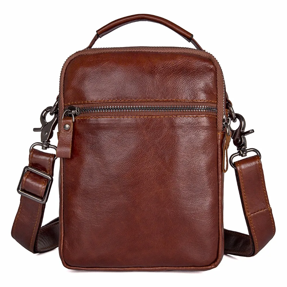 J.M.D высокое качество кожаная сумка коричневая маленькая сумка-мессенджер прочная сумка через плечо модная сумка через плечо для подростка 1032B-1
