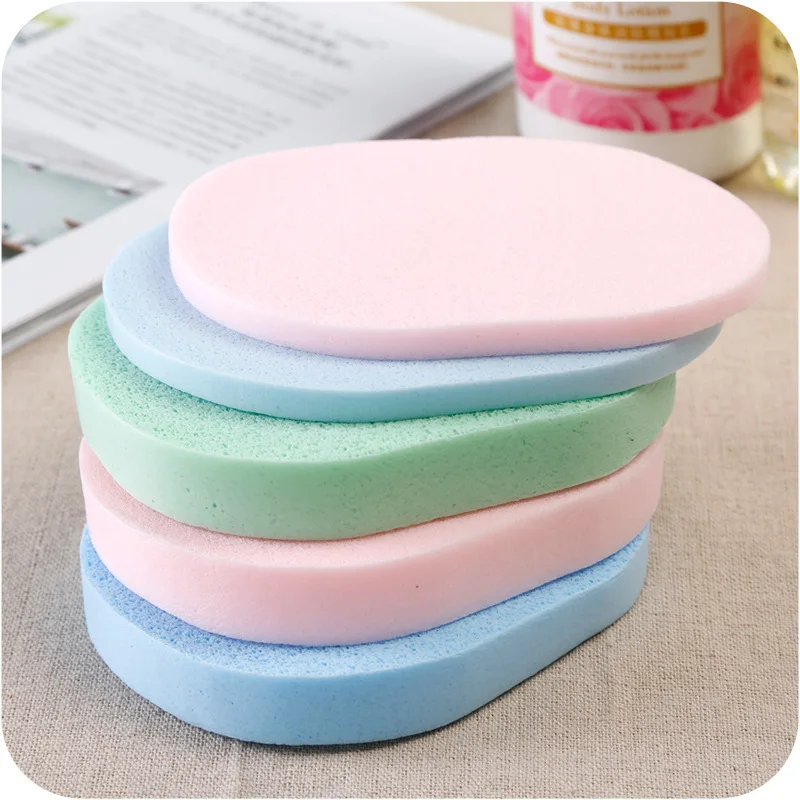 

2 Pc Facial Cleansing Sponge Puff Available Soft Makeup Seaweed Sponge Face Cleaning Wash Pad Puff Makeup cleansing Random Color