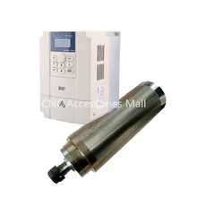 Water cooled 4kw 220V/380V D100*260mm CNC spindle motor for wood with 4 bearings & 4kw BEST VFD Inverter цена Water cooled 4kw 220V/380V D100*260mm CNC spindle motor for wood with 4 bearings & 4kw BEST VFD Inverter цены онлайн