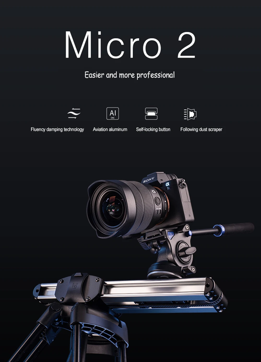 Микро 2 Профессиональный мини портативный смартфон камера Видео слайдер 33 см Макро дорожный трек слайдер Долли рельс параллельная съемка