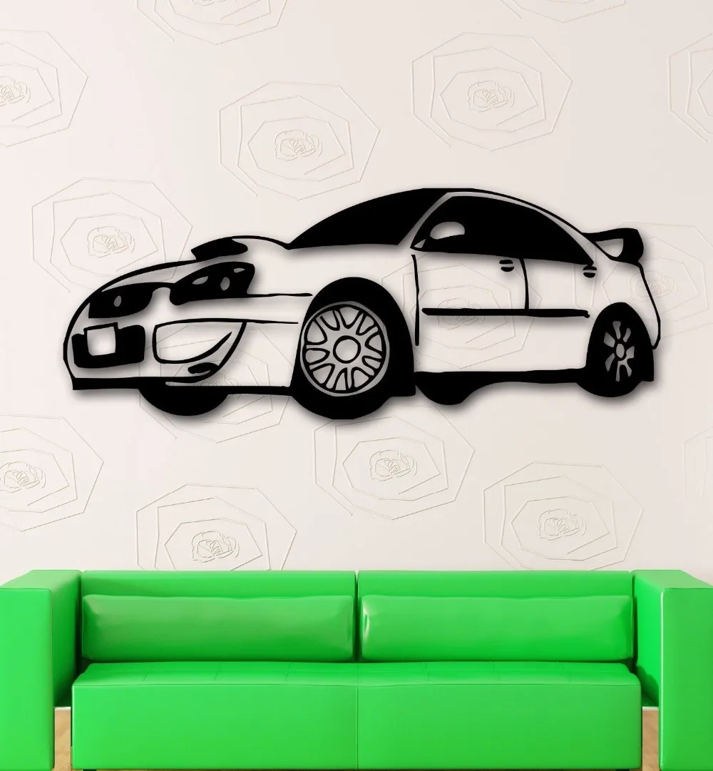 Racing Car Wall Sticker Race Rally Car Mural Art Wall Sticker Boys