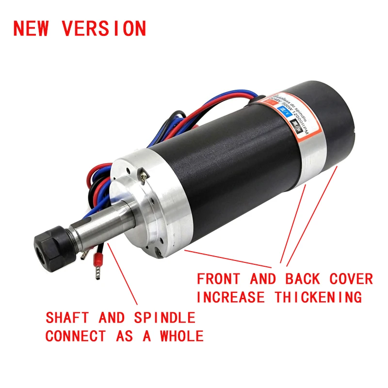 NEW DC 400W Brushless CNC Spindle Motor 0.4KW ER11 55MM brushless spindle for DIY CNC and PCB Milling Machine WS55-180