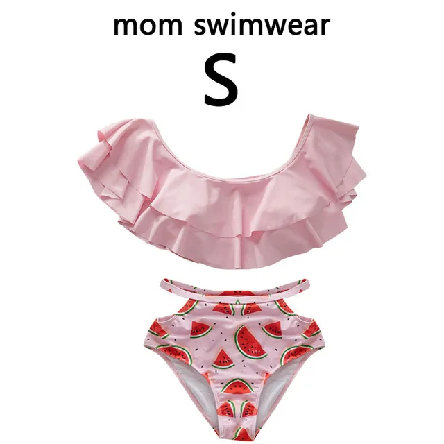 Family Swimwear Watermelon Dad Mother Daughter Son Match Swimming Trunks Bikini Swimwear Swimsuit Men Women Bathing Suit