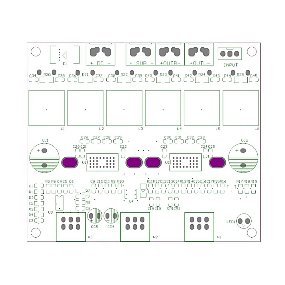 Aiyima TPA3118DD2 сабвуфер усилитель доска 30 Вт* 2+ 60 Вт HiFi высокой мощности TPA3118D 2,1 цифровой аудио усилители с панелью