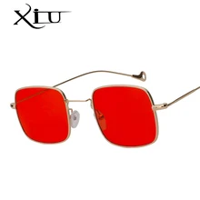 XIU квадратные винтажные стимпанк Солнцезащитные очки женские брендовые Дизайнерские мужские ретро модные очки Lxury качественные очки Gafas UV400