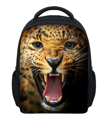 FORUDESIGNS маленькие детские школьные сумки для девочек 3D животные Тигр мини школьный рюкзак Mochila Infantil Дети Crazy Horse печать - Цвет: 3123