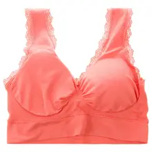 Женский спортивный бюстгальтер с подкладкой кружевной бюстгальтер для спортзала Йога; Спорт жилет(XL, арбузный красный