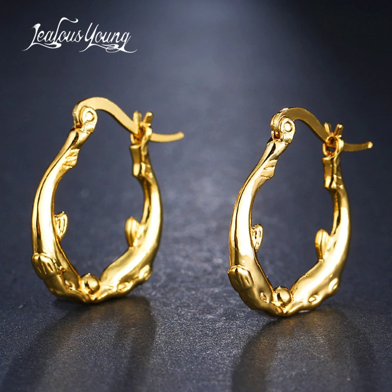 

Ethnic Leaf Shape Hoop Earrings For Women Punk Gold Color Bohemian Hoops brinco Indian Jewelry bijoux Wholesale E596