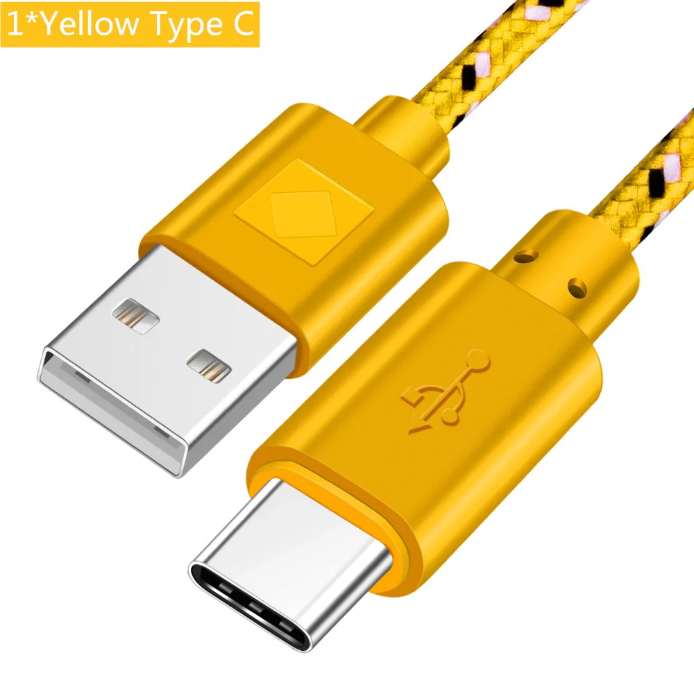 Кабель Micro usb type-C ROMICHW 1 м 2 м 3 м нейлоновый кабель для быстрой зарядки для samsung Xiaomi huawei LG Android Micro usb type-C USB шнур