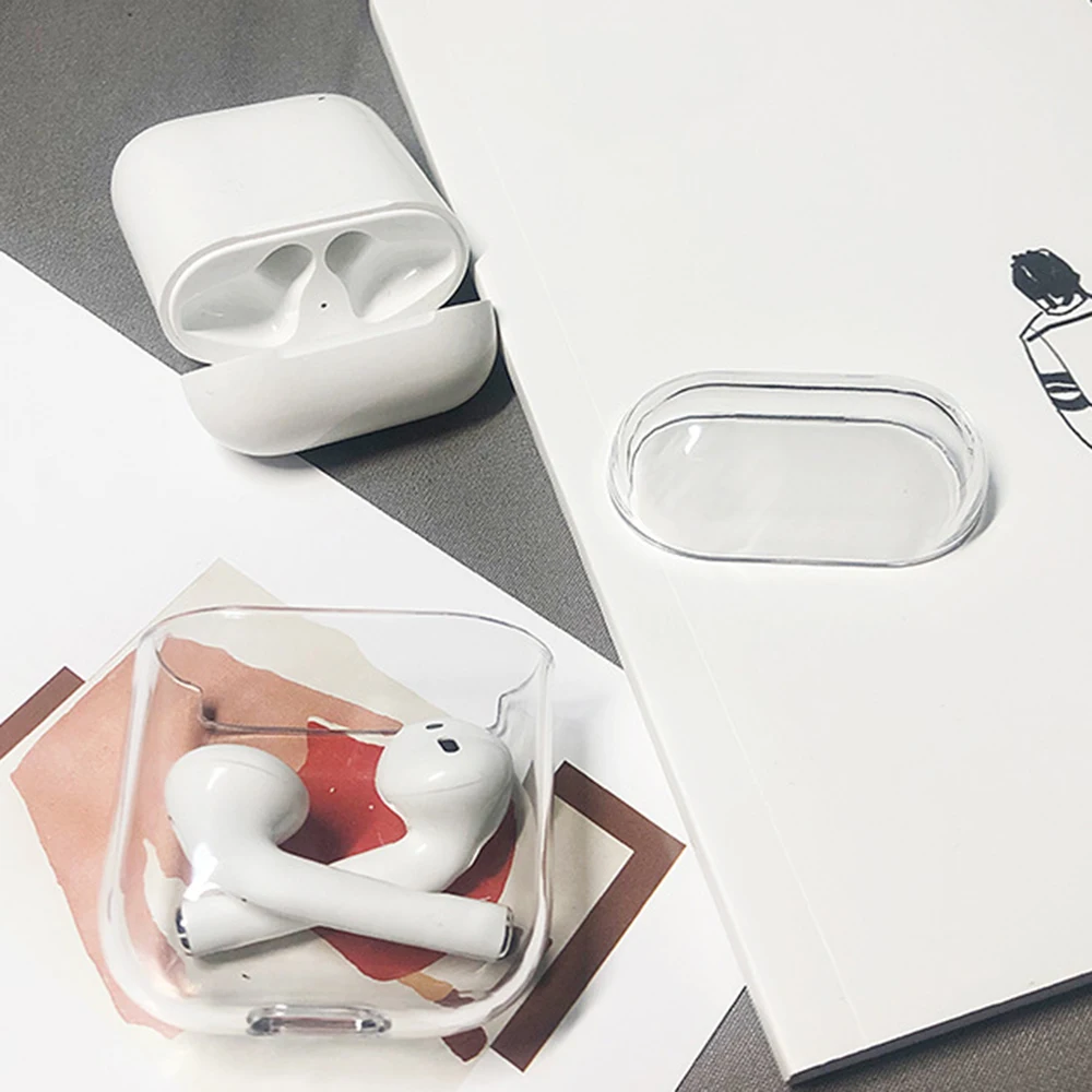 Slim Crystal Clear PC Plastic Hard Protective Case Cover For Apple AirPods 1 2 Headphone Accessories | Электроника