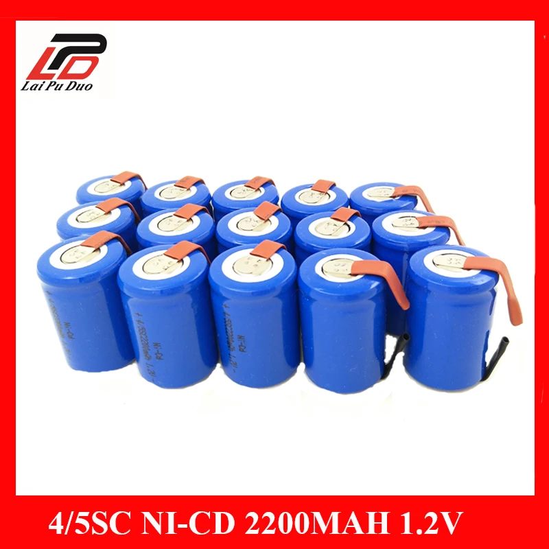 

NI-CD 1.2V 2200mAh 4/5 Rechargeable Batteries SC batteries 4/5 SubC battery Power tools battery