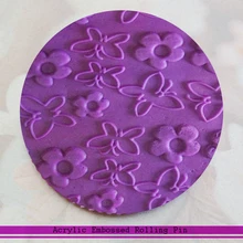 Антипригарная бабочка и цветочный узор валик для глазури на торте инструменты для украшения торта рельефные скалки