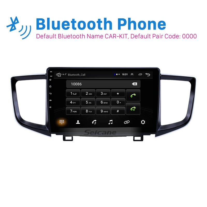 Excellent Seicane 2Din WIFI GPS Navi Car Radio Android 8.1 Multimedia Player Stereo for 2016-2018 Honda Pilot support Mirror Link OBD2 1