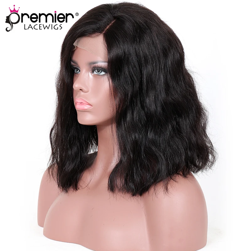 Premier Lace Front Wig Human Hair Bob Cut Kim Kardashian Shoulder